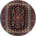 Square Machine Washable Traditional Army Brown Rug, wshtr1728