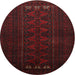 Round Traditional Bakers Brown Persian Rug, tr1734