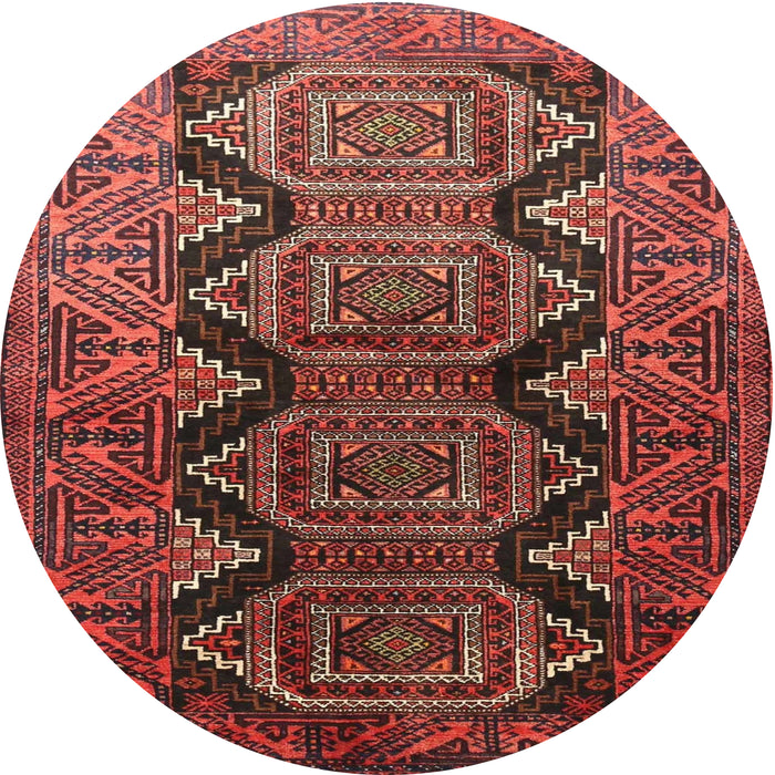 Square Machine Washable Traditional Cherry Red Rug, wshtr1736