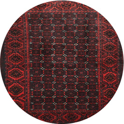 Square Machine Washable Traditional Saffron Red Rug, wshtr1738