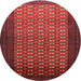 Round Traditional Red Southwestern Rug, tr1740