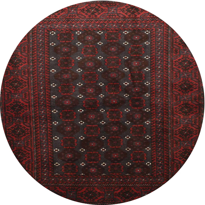 Round Traditional Bakers Brown Persian Rug, tr1745