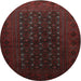 Round Traditional Bakers Brown Persian Rug, tr1745