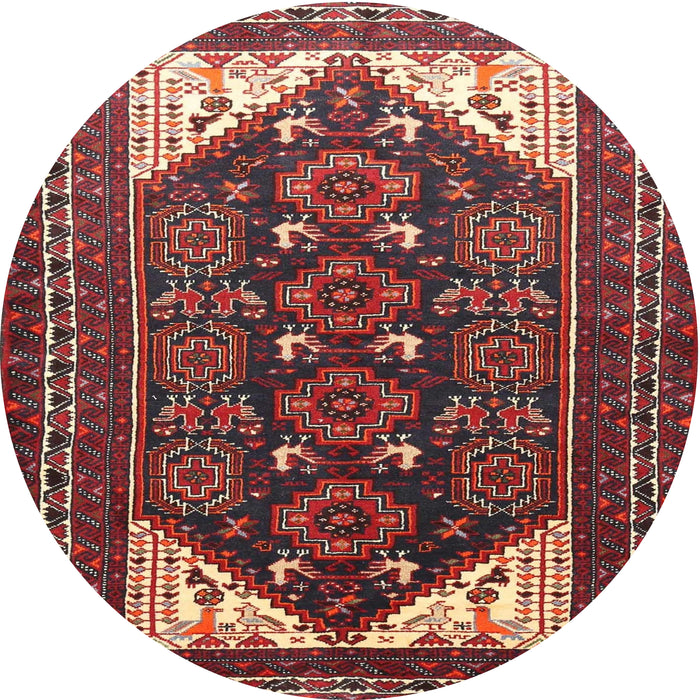 Square Machine Washable Traditional Dark Almond Brown Rug, wshtr1748