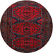 Round Traditional Taupe Brown Persian Rug, tr1750