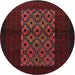 Square Machine Washable Traditional Red Wine or Wine Red Rug, wshtr1752