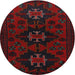 Round Traditional Charcoal Black Persian Rug, tr1753