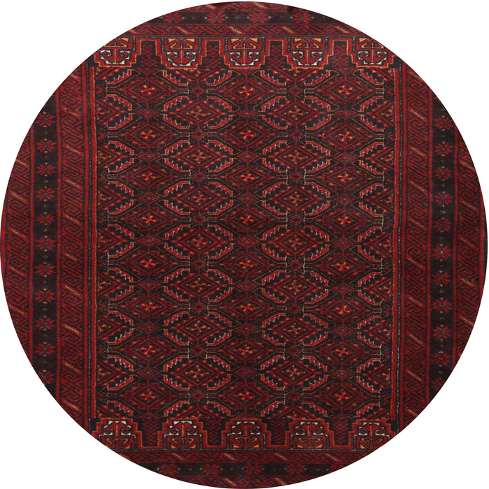 Round Traditional Bakers Brown Persian Rug, tr1754