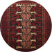 Square Machine Washable Traditional Cranberry Red Rug, wshtr1758