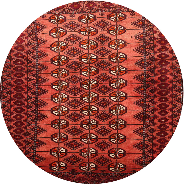 Round Traditional Red Southwestern Rug, tr1763