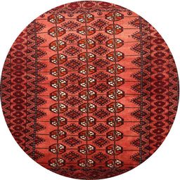 Square Machine Washable Traditional Red Rug, wshtr1763