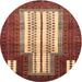Round Traditional Red Persian Rug, tr1764