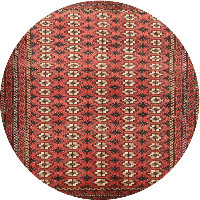 Round Traditional Red Persian Rug, tr1765