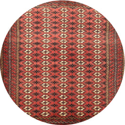 Square Machine Washable Traditional Tomato Red Rug, wshtr1765