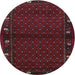 Round Traditional Bakers Brown Southwestern Rug, tr1771