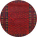 Square Machine Washable Traditional Red Rug, wshtr1774