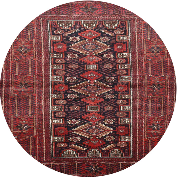 Square Machine Washable Traditional Cherry Red Rug, wshtr1778