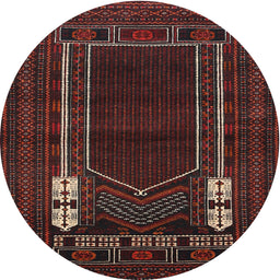 Square Machine Washable Traditional Sepia Brown Rug, wshtr1791