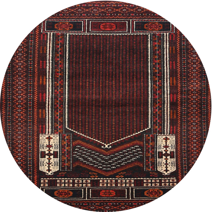 Square Machine Washable Traditional Sepia Brown Rug, wshtr1791