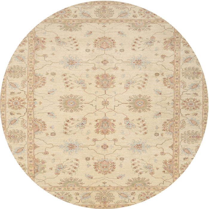 Square Machine Washable Traditional Khaki Gold Rug, wshtr1796