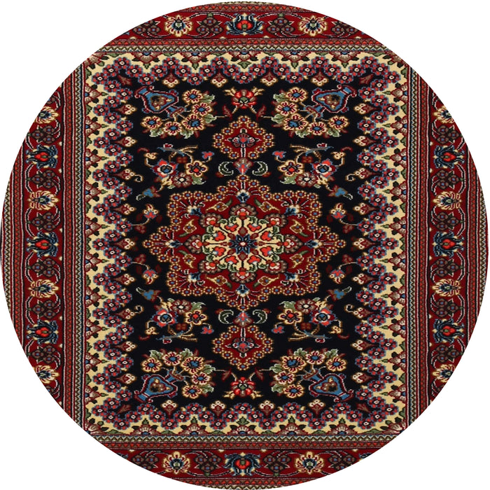 Round Traditional Brown Persian Rug, tr1799
