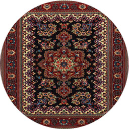 Square Machine Washable Traditional Brown Rug, wshtr1799