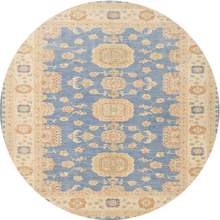 Round Traditional Brown Oriental Rug, tr1800