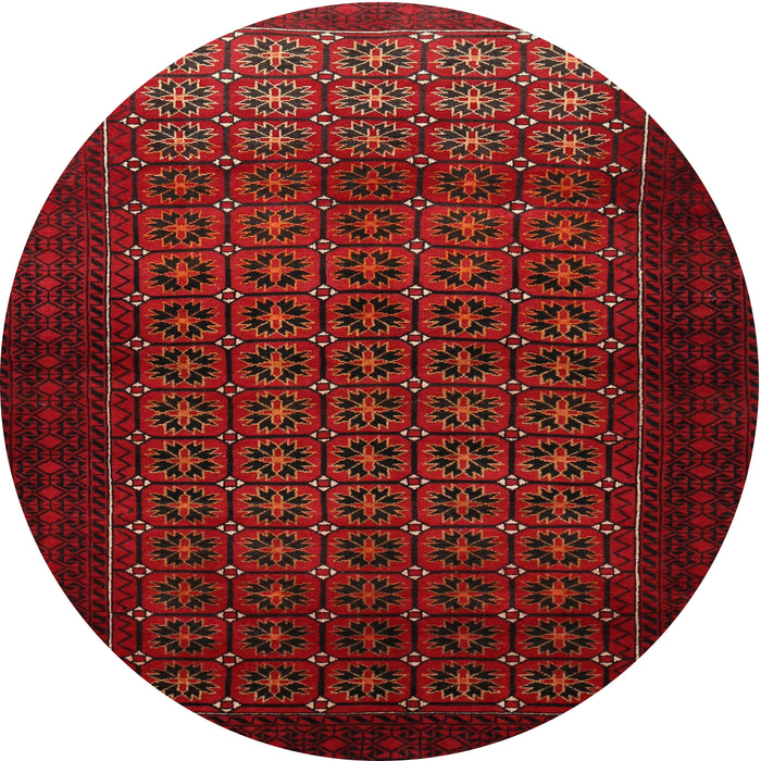 Square Machine Washable Traditional Red Rug, wshtr1801