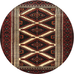 Square Machine Washable Traditional Brown Rug, wshtr1802