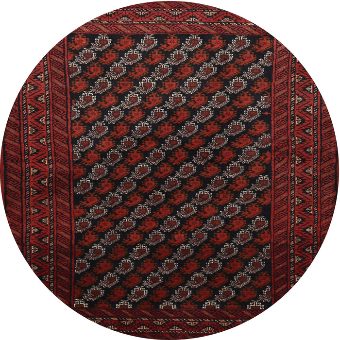 Square Machine Washable Traditional Bakers Brown Rug, wshtr1806