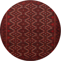 Square Machine Washable Traditional Tomato Red Rug, wshtr1810