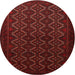 Round Traditional Red Persian Rug, tr1810