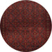 Round Traditional Bakers Brown Persian Rug, tr1811