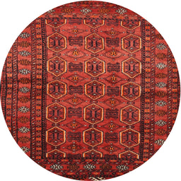 Square Machine Washable Traditional Tomato Red Rug, wshtr1815