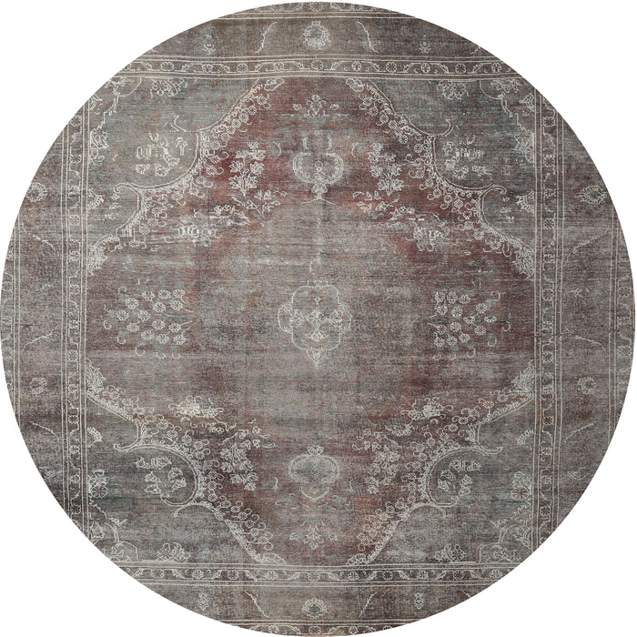 Round Traditional Rosy Purple Persian Rug, tr1818