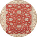 Round Traditional Brown Persian Rug, tr1821
