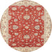 Square Machine Washable Traditional Brown Rug, wshtr1821