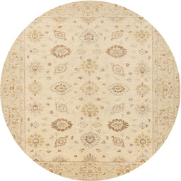 Round Traditional Sun Yellow Persian Rug, tr1822