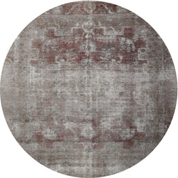 Square Machine Washable Traditional Rosy Brown Pink Rug, wshtr1823