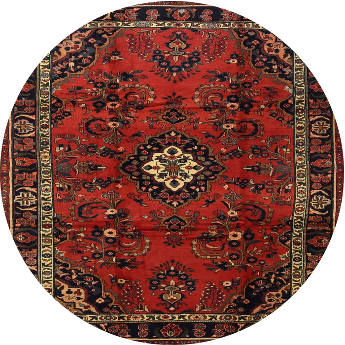Square Machine Washable Traditional Dark Sienna Brown Rug, wshtr1825