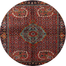 Square Machine Washable Traditional Brown Rug, wshtr1830