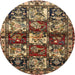 Round Traditional Brown Persian Rug, tr1832