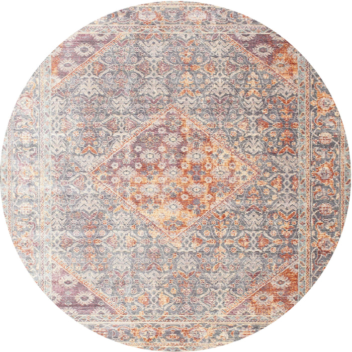 Square Machine Washable Traditional Desert Sand Beige Rug, wshtr1835