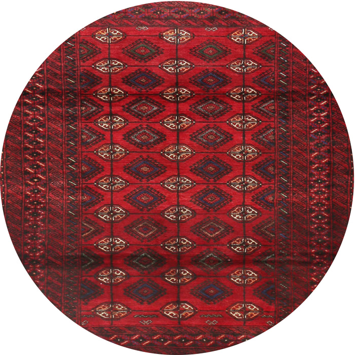 Round Traditional Red Persian Rug, tr1838