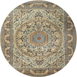 Square Machine Washable Traditional Brown Rug, wshtr1868