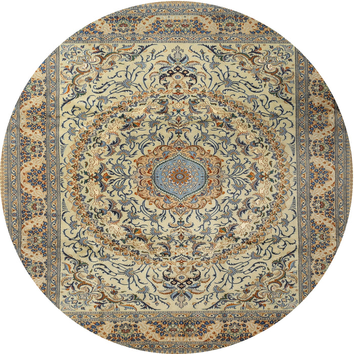 Square Machine Washable Traditional Brown Rug, wshtr1868