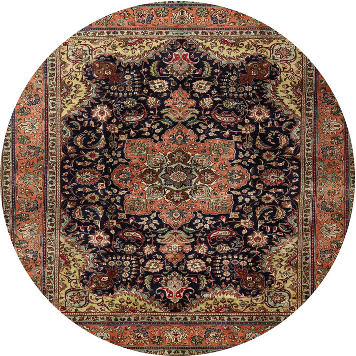 Round Traditional Red Persian Rug, tr1871