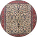 Square Machine Washable Traditional Light French Beige Brown Rug, wshtr1880