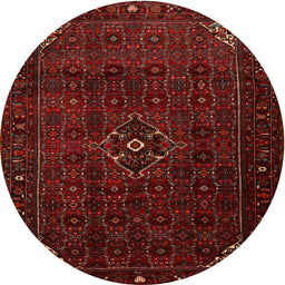 Square Machine Washable Traditional Crimson Red Rug, wshtr1889
