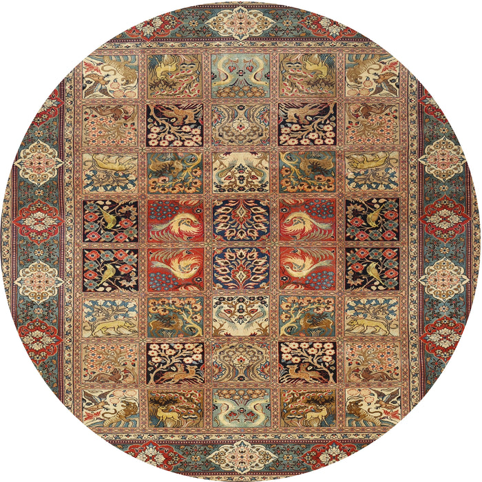 Square Machine Washable Traditional Dark Sienna Brown Rug, wshtr1894